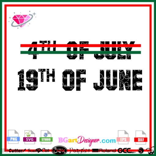 19 june black history svg, 19 june juneteenth svg, download 19 june cut file cricut, freedom day svg silhouette cuttable file