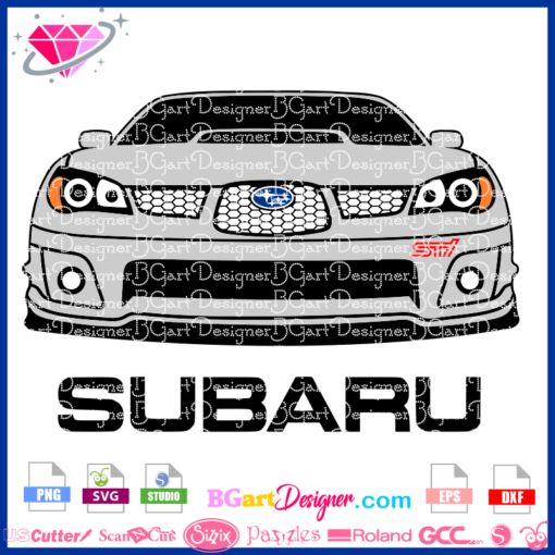 2007 Subaru Wrx Sti svg, Subaru Wrx Sti png transparent, Subaru Wrx Sti sublimation, Subaru Wrx Sti cricut silhouette
