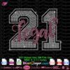 21 Legal birthday Girl rhinestone template svg cricut silhouette, 21 heart birthday bling digital template download