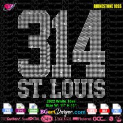 Louis rhinestone template with 2,922 SS10 stones and SVG PLT cutting files