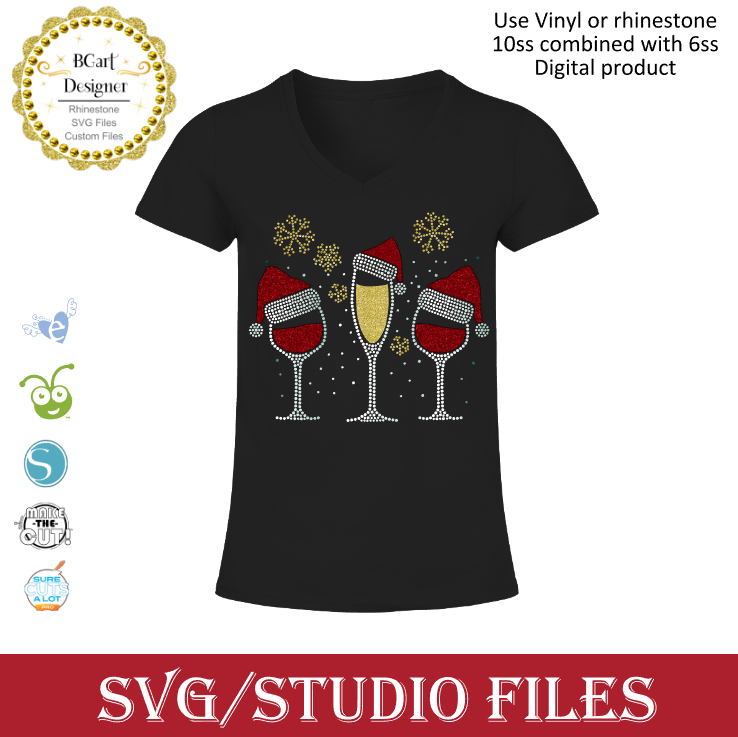 Download lllᐅMerry christmas wine glass - Bgartdesigner Custom Svg