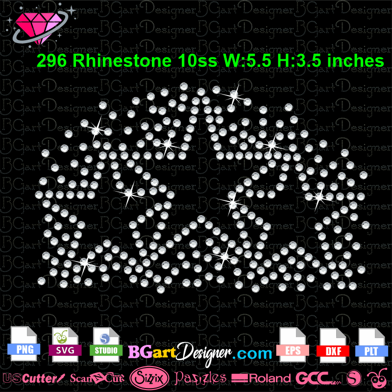 Craft Supplies & Tools dxf png Besties scattered rhinestone templates ...