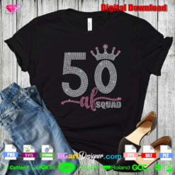 50 af and fabulous squad bling rhinestone transfer svg download