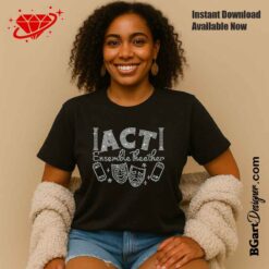 ACT Ensemble Theater rhinestone template digital svg plt shirt mockup
