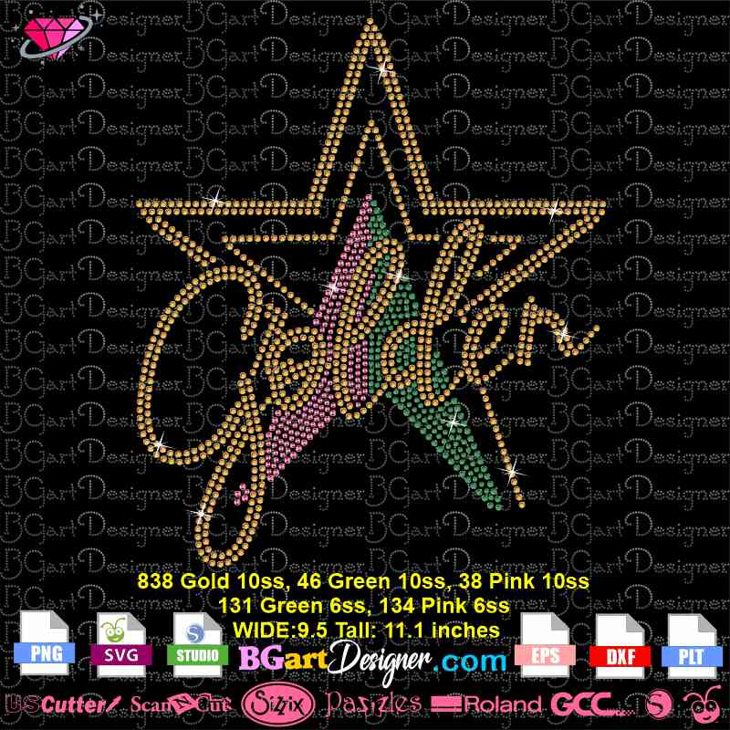 Rock Star SVG Rhinestone Artwork