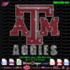 Texas A&M Aggies Football Bling Design – Rhinestone Template for Cricut & Silhouette Cutting Machines