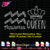 Aquarius queen rhinestone download, Aquarius rhinestone svg cricut silhouette, Aquarius bling svg crown digital file