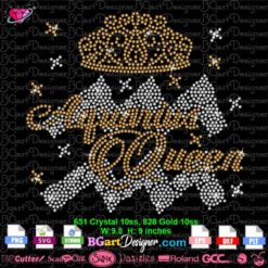 Aquarius queen crown symbol rhinestone svg cricut silhouette