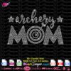 archery mom digital rhinestone template svg, archery mom rhinestone svg cricut silhouette download