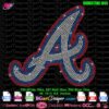 Atlanta Braves A logo rhinestone svg