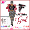 Fan girl Atlanta Falcons svg cricut silhouette, nfl football team