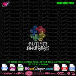 autism awareness heart puzzle pocket logo rhinestone svg cricut download