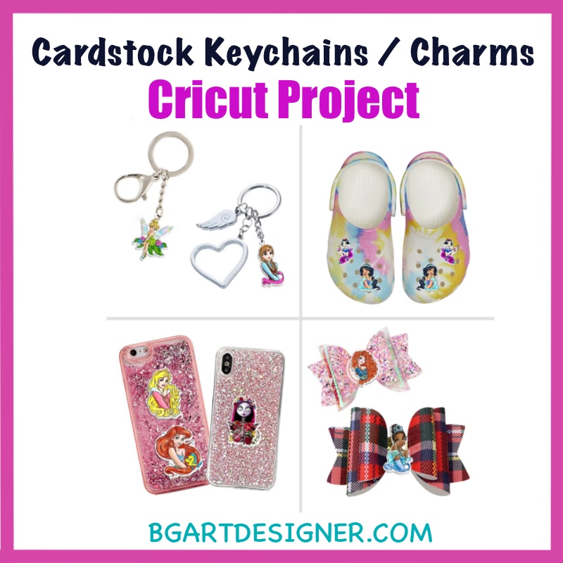 Cardstock keychain charms cricut project tutorial, how to make Cardstock earring with cricut