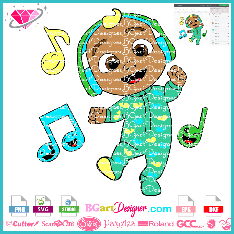 Download lllᐅ Baby JJ Cocomelon Layered SVG - htv vinyl file layered