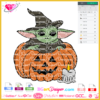 baby yoda pumpkin Halloween svg cricut silhouette, baby yoda layered cut file, yoda pumpkin candle svg sublimation file download