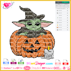 baby yoda pumpkin Halloween svg cricut silhouette, baby yoda layered cut file, yoda pumpkin candle svg sublimation file download