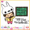 Bad Bunny 100 Days of School svg | Benito 100 Days Smart cricut, 100 Dias Mas Brillante Png clipart File , Instant Digital Download file