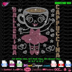 Ballerina Cappuccina Italian Brainrot T Shirt bling design Ballerina Cappuccina Funny Brainrot Meme DIY Shirt Ballerina Cappuccina Tee rhinestone template digital svg plt