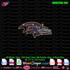 fueled by haters Baltimore Ravens rhinestone svg