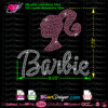 Barbie Rhinestone design download, barbie rhinestone iron on transfer instant download, cricut silhouette file