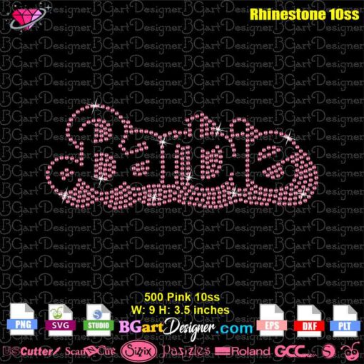 barbie logo rhinestone svg