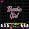 Small Barbie Girl bling rhinestone svg cricut silhouette, barbie girl bling transfer vinyl