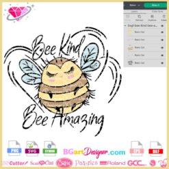 Bee kind bee amazing heart svg cricut silhouette, bee kind layered svg, bee kind sublimation clipart, bee kind illustration download