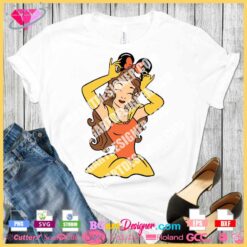 Belle princess mickey mouse ears minnie bow svg layered vector download
