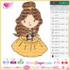 belle baby princess svg, Beauty and the Beast SVG, Belle Clipart