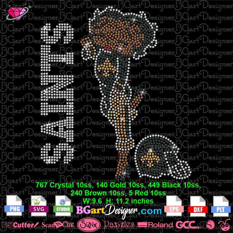 Saints Rhinestone 