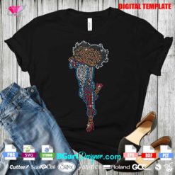 betty boop quotes rhinestone template svg, black betty boop rhinestone transfer svg