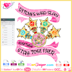 bitches who slay together stay together sailor moon scouts svg cricut silhouette, bitches sailor scouts svg download, Sailor Moon Crystal clipart svg