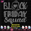 Black Friday squad rhinestone svg, Black Friday bling cut file SVG, shopping bag crystal bling