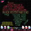 Black History Matters african map rhinestone svg cricut silhouette, map words Black history matters bling digitan template download, vector cut files iron on transfer