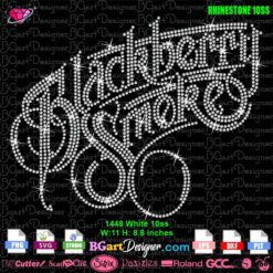 Blackberry Smoke rhinestone SVG template | Digital download for automatic rhinestone machines