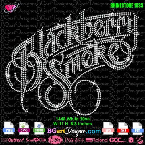 Blackberry Smoke rhinestone SVG template | Digital download for automatic rhinestone machines