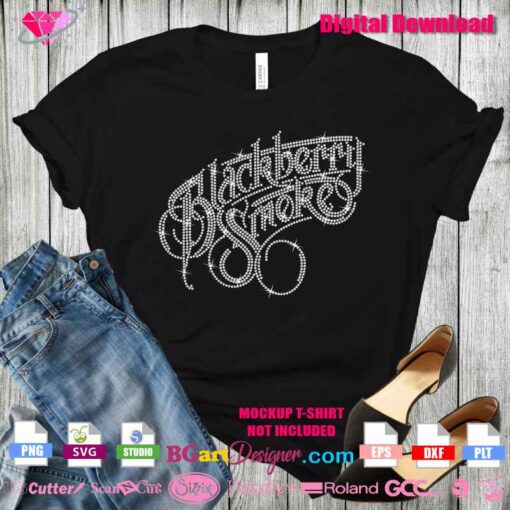 Blackberry Smoke rhinestone template for cutting machines | Digital download for DIY t-shirts