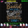 Digital design featuring the 'Board the Ship 50th Birthday Trip' rhinestone pattern, with a cruise ship, tropical elements, and customizable numbers for any age. Designed for Cricut and Silhouette cutting machines.