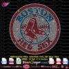 Boston red sox rhinestone template svg, boston red sox bling digital template cricut silhouette download