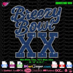 Chris Brown Breezy Bowl XX Tour rhinestone template digital svg plt design for Cricut Silhouette and automatic rhinestone machines