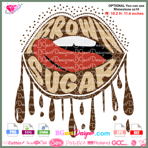Brown sugar lips svg, lip scrub cricut silhouette, glitter black pride file, melanin drip cut file download