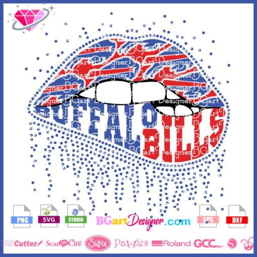 Buffalo Bills dripping lips svg cricut silhouette