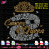Cancer queen symbol crown rhinestone template svg cricut silhouette, Cancer zodiac bling transfer download, Cancer queen crown rhinestone transfer cut file, horoscope Cancer bling svg vector image