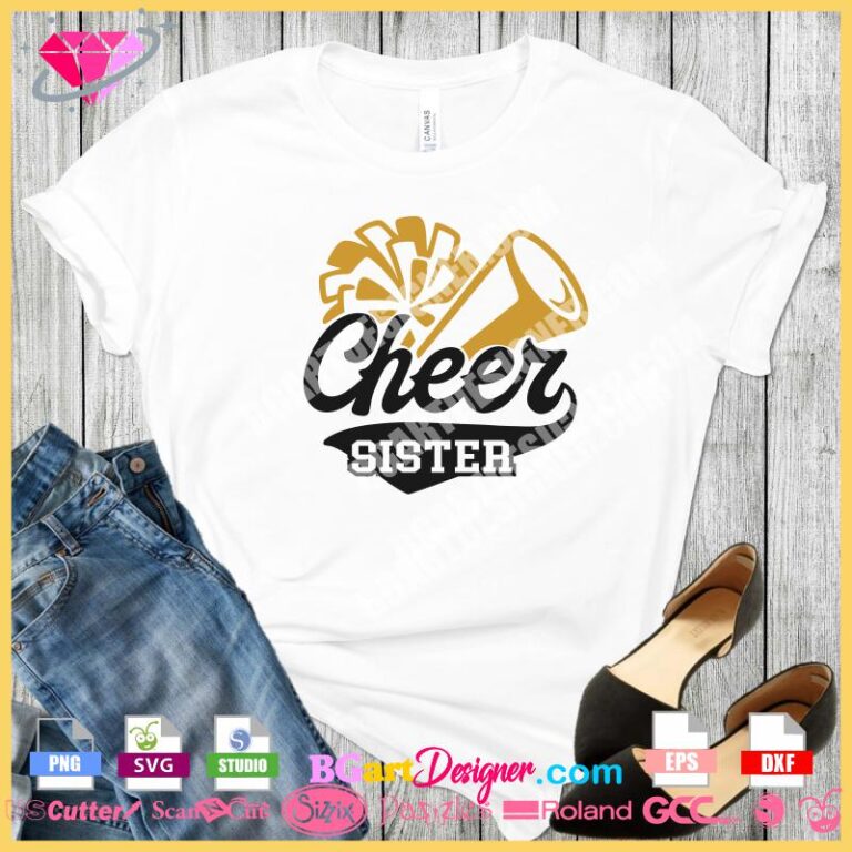 lllᐅ Cheer Sister Megaphone SVG - cricut layered vector file