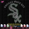 Chicago white sox rhinestone svg cricut silhouette, white sox logo digital bling template download