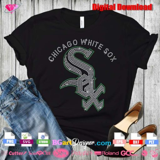 chicago white sox rhinestone template download logo