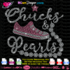 chucks & pearls star rhinestone svg cricut silhouette, chucks pearls bling svg template, download chucks and pearls vector converse shoes