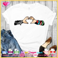 Chucky and Tiffany hands arms making the heart svg cricut download
