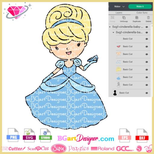 cinderella baby princess svg, disney princess svg cricut silhouette, cinderella clipart