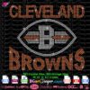 Cleveland Browns logo rhinestone svg, football browns logo bling rhinestone svg, cleveland browns rhinestone template svg